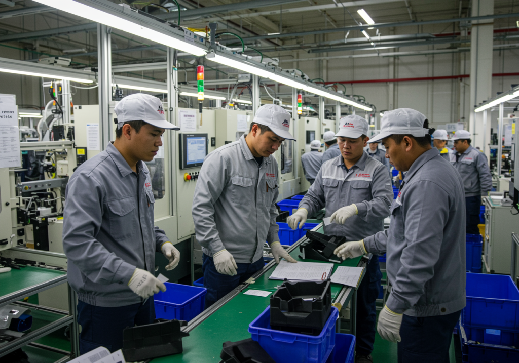 factory workers