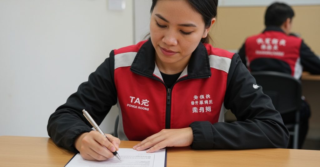 signing a contract renewal in Taiwan
