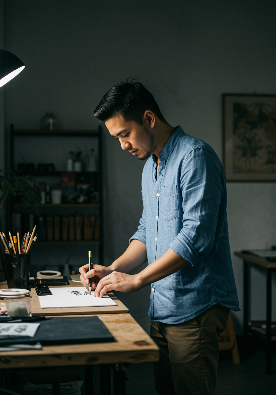 Papercraft and Calligraphy Workshop Assistant