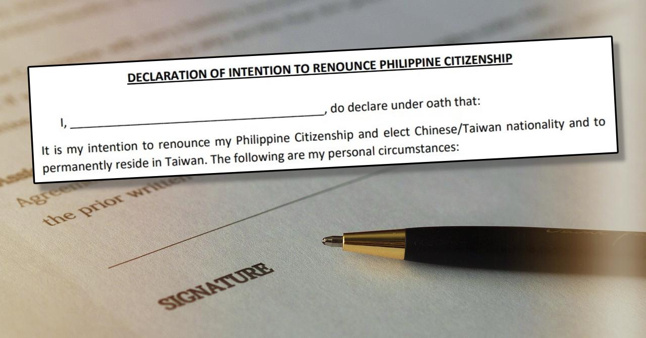 Apply Renunciation Philippine Citizenship