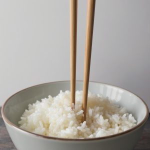 chopsticks in rice