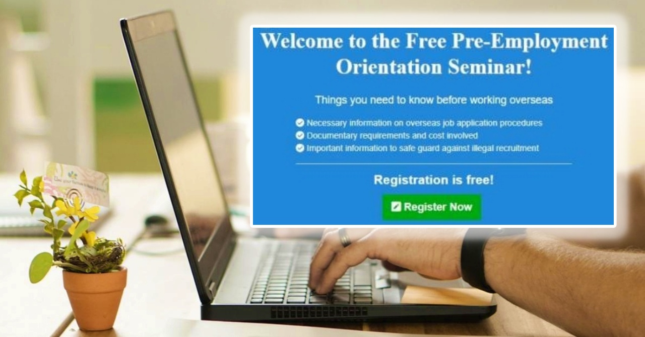 Register Pre-Employment Orientation Seminar PEOS Online